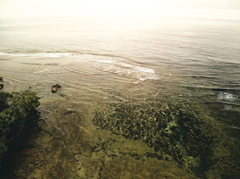 High angle view of beach against sky