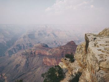 Scenic view of rocky mountains against sky