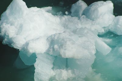 Close-up of frozen water