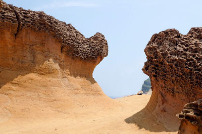 View of rock formations