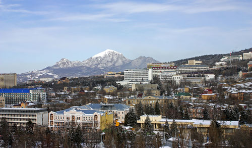 View on mountain beshtau of pyatigorsk city,northern caucasus,russia.