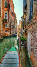 View of canal along buildings