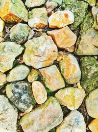 Full frame shot of stack of stones