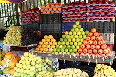 Fruits for sale at market stall