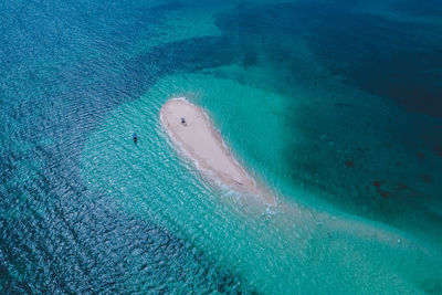 High angle view of sea