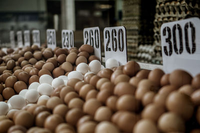 Close-up of vegetables for sale at market stall