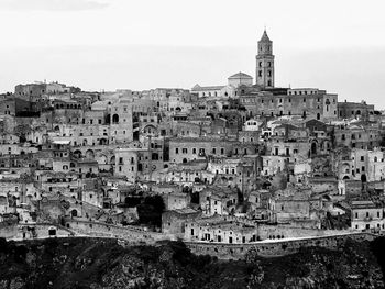 View of old town against sky matera