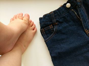 Close-up low section of baby feet