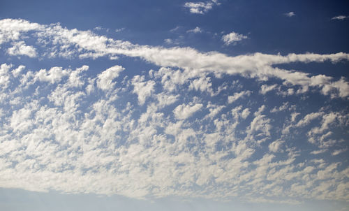 Low angle view of clouds in sky