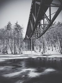 Low angle view of bridge over river