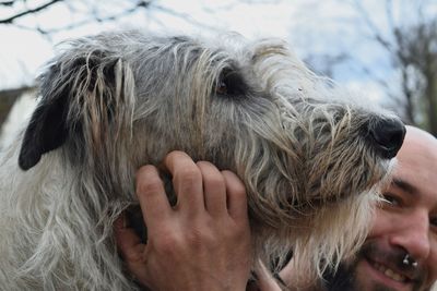 Close-up of hand with horse