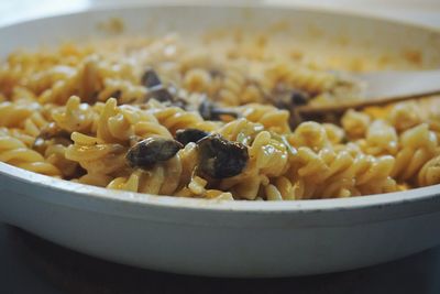 Close-up of pasta in plate