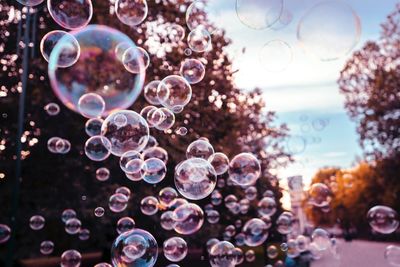 Close-up of bubbles