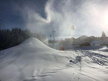 Snow covered mountain against sky