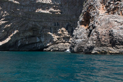 Rock formations in sea