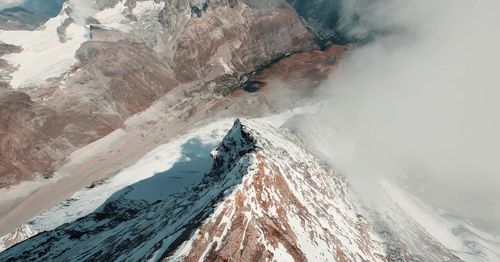 Panoramic view of snowcapped mountains