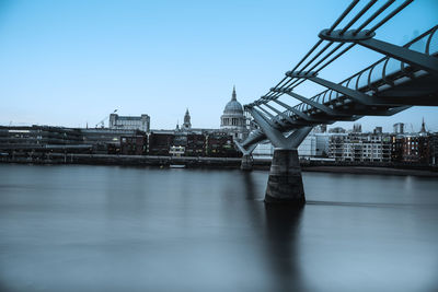 Bridge over river in city