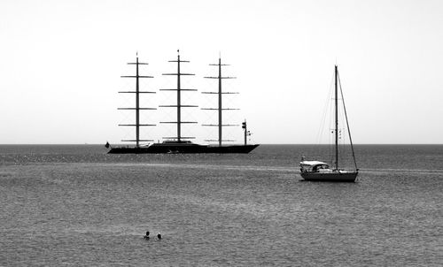 Boats in sea