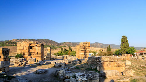 Old ruins against blue sky