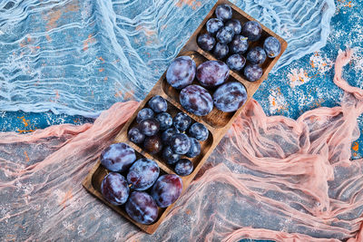 High angle view of fruits