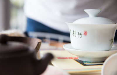 Selective focus chinese tea pot