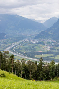 High angle view of landscape