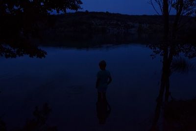 Reflection of trees in water