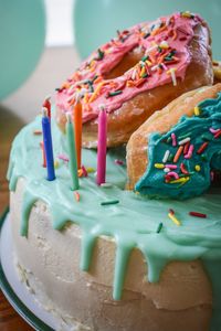 Close-up of dessert on table