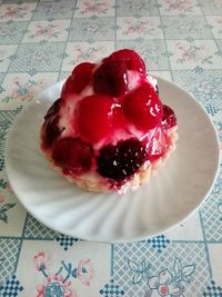 Close-up of strawberry on table