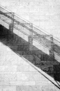 Shadow of staircase on wall