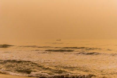 Sunrise at a beach in chennai 