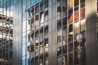 Low angle view of modern building in city