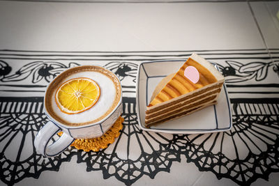 Close-up of cake on table