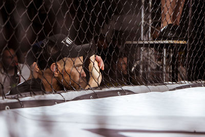 Close-up of chainlink fence