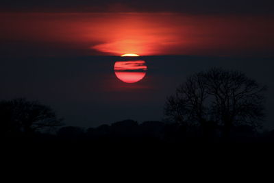 Scenic view of landscape against sky at sunset