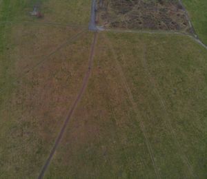 High angle view of field