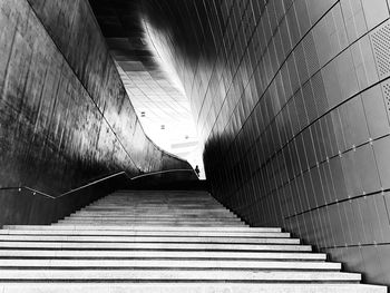 Low angle view of steps in tunnel