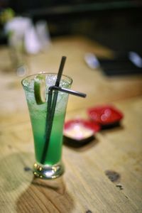 Close-up of drink on table