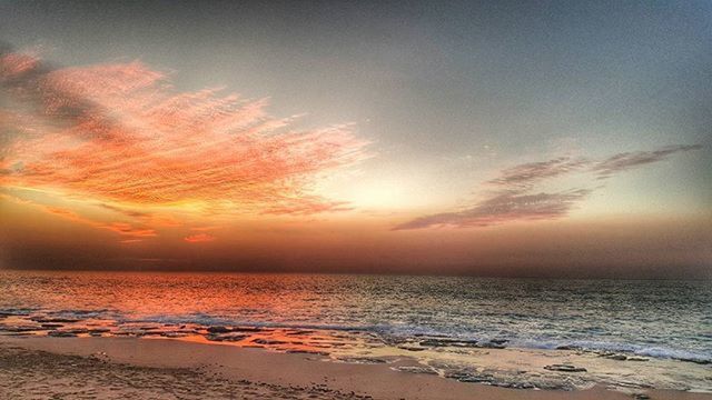 sea, sunset, horizon over water, water, scenics, tranquil scene, beauty in nature, sky, tranquility, beach, orange color, idyllic, nature, shore, cloud - sky, cloud, outdoors, remote, no people, wave