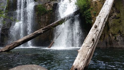 Close-up of waterfall