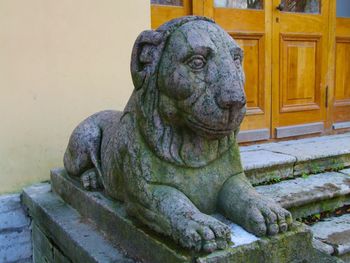 Close-up of old statue