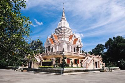 View of temple building against sky