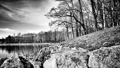 Scenic view of river against sky