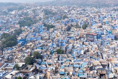 High angle view of cityscape