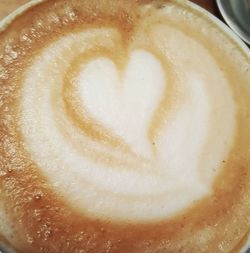 Close-up of cappuccino