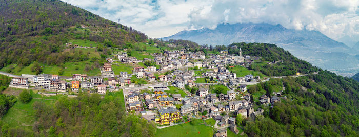 Panoramic shot of townscape against sky