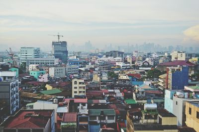 High angle shot of townscape