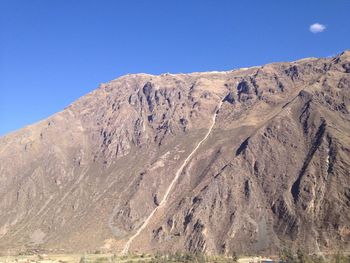 Scenic view of mountain against clear sky