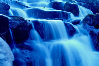 Scenic view of waterfall