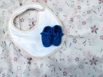 High angle view of shoes on table